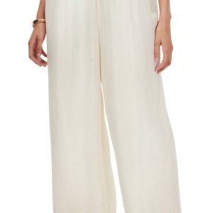 Medina Metallic Chiffon Hose in weiß