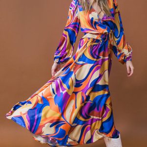 BOLD ADVENTURES gewebt Satin Midikleid