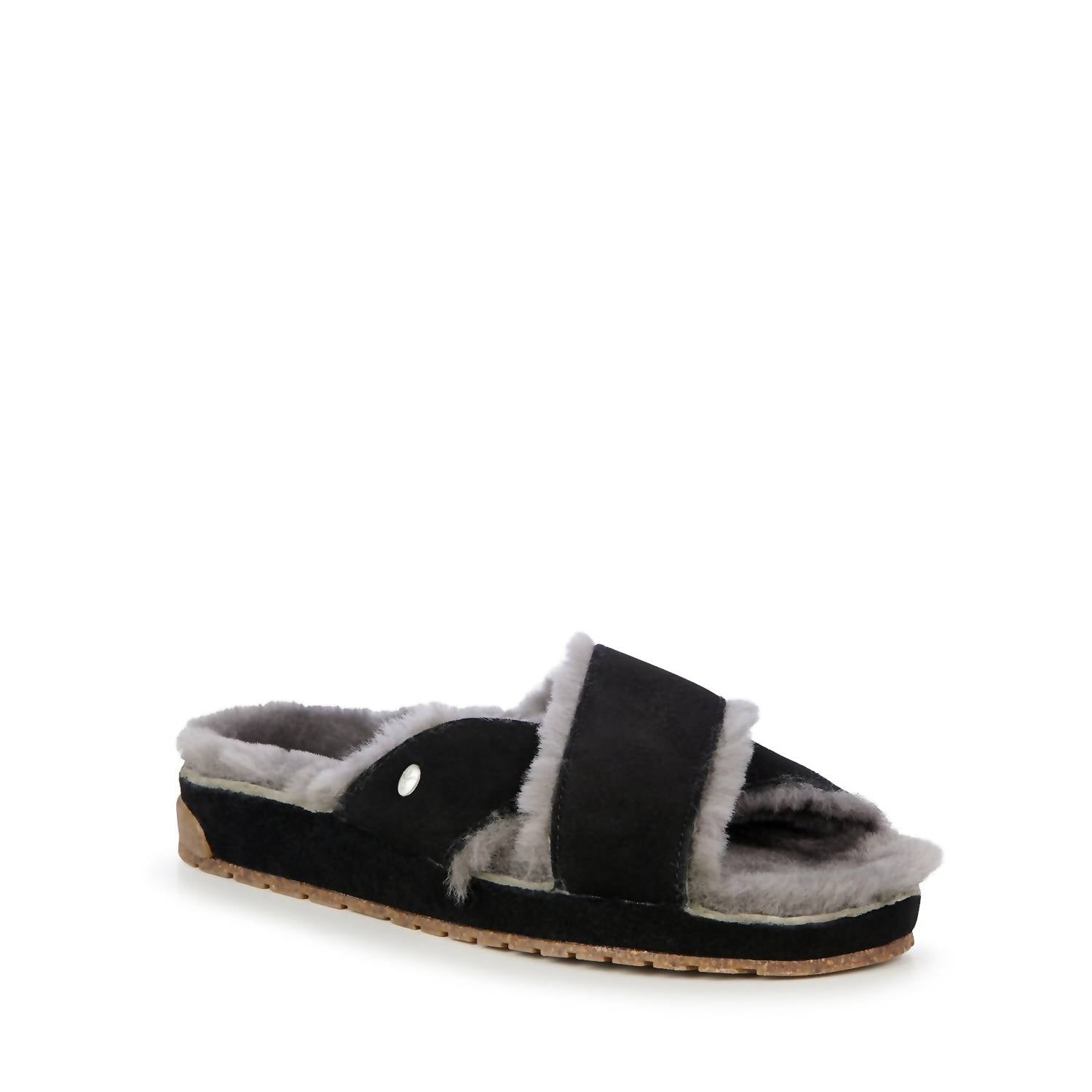 Damen Mayberry Corky Slide Sandale in Schwarz