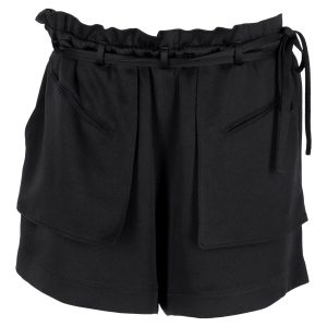 Valentino Garavani Paperbag Shorts in schwarzer Viskose
