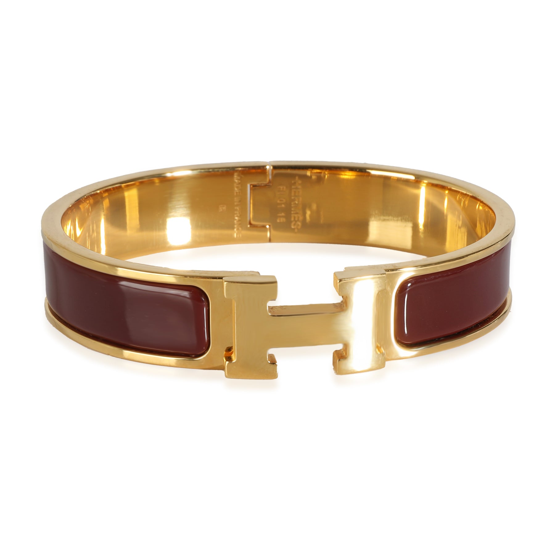 Hermès Clic H Armband in vergoldet