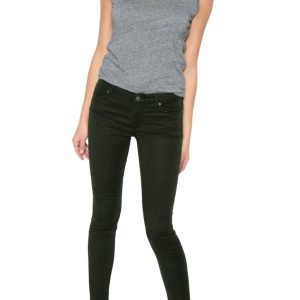 Knöchel-Röhrenjeans in Flaschengrün