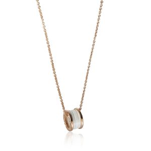 Bvlgari B zero1 Weiße Keramik Halskette aus 18 Karat Roségold