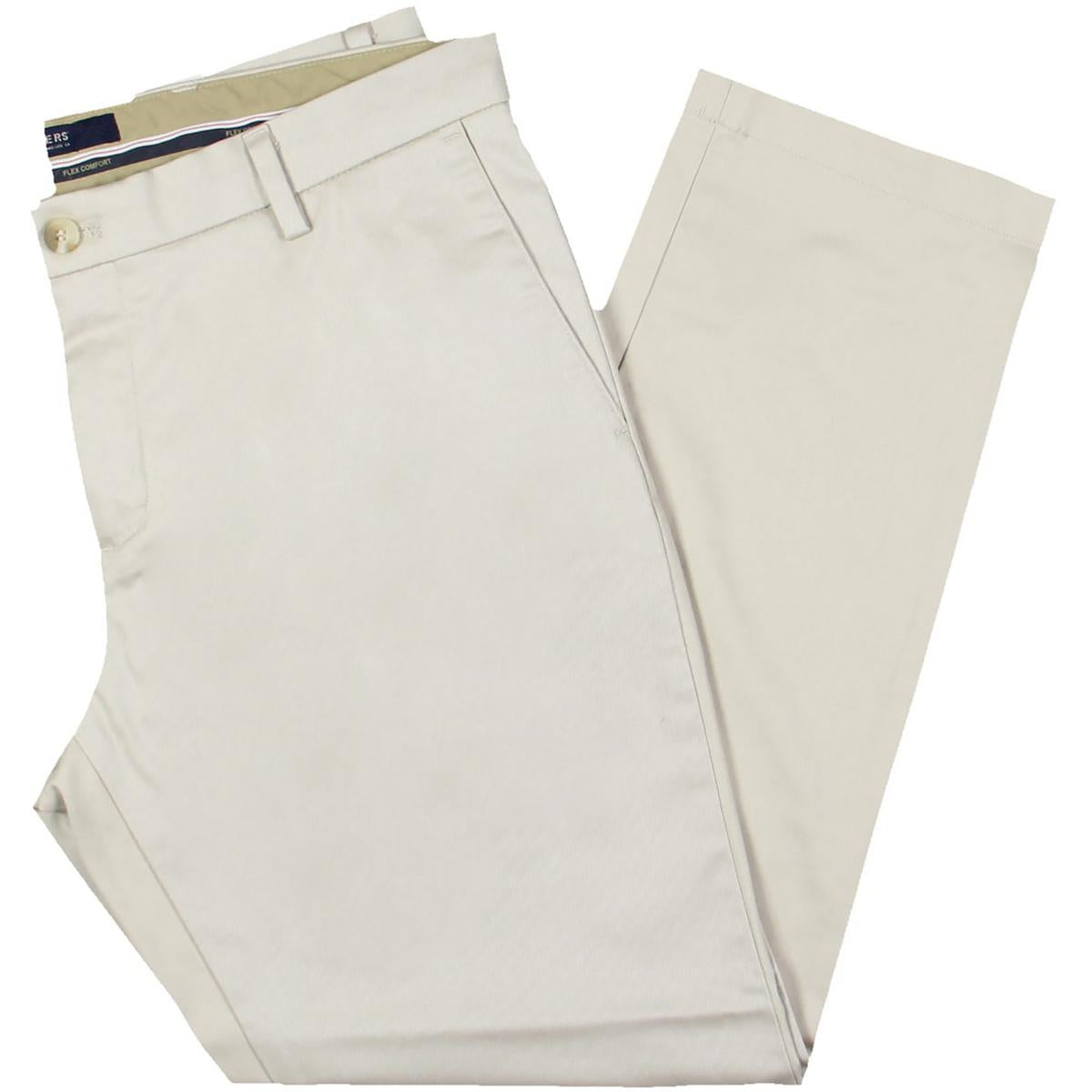 Khaki Hose aus Baumwolle mit Falten