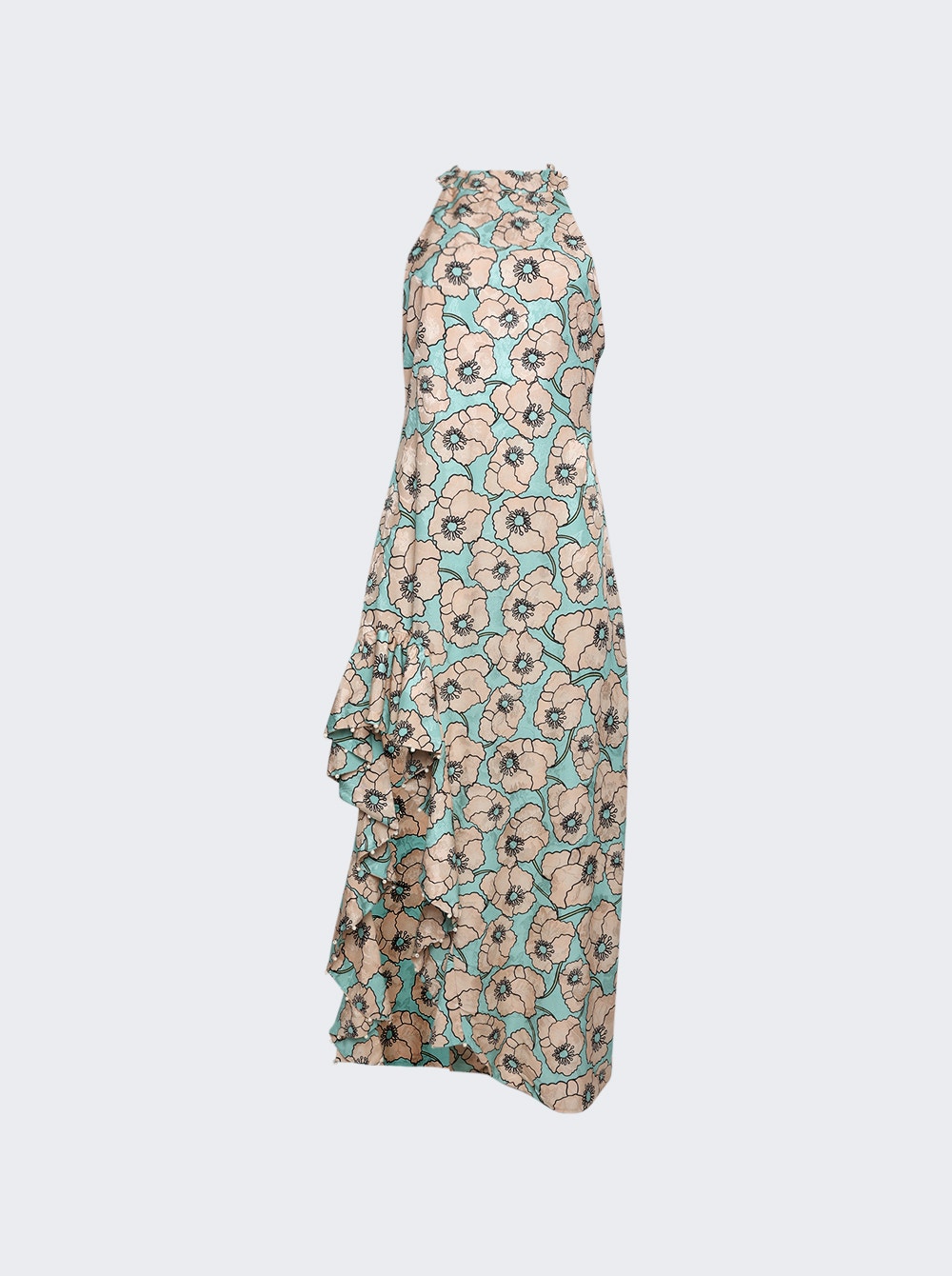 Gerbera Leinen Maxikleid