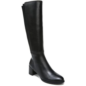 Brent Leder-Kniehohe Stiefel mit breiter Wade