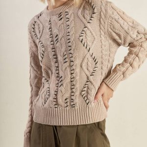 kleine Spitze in Liebe Pullover stricken Top