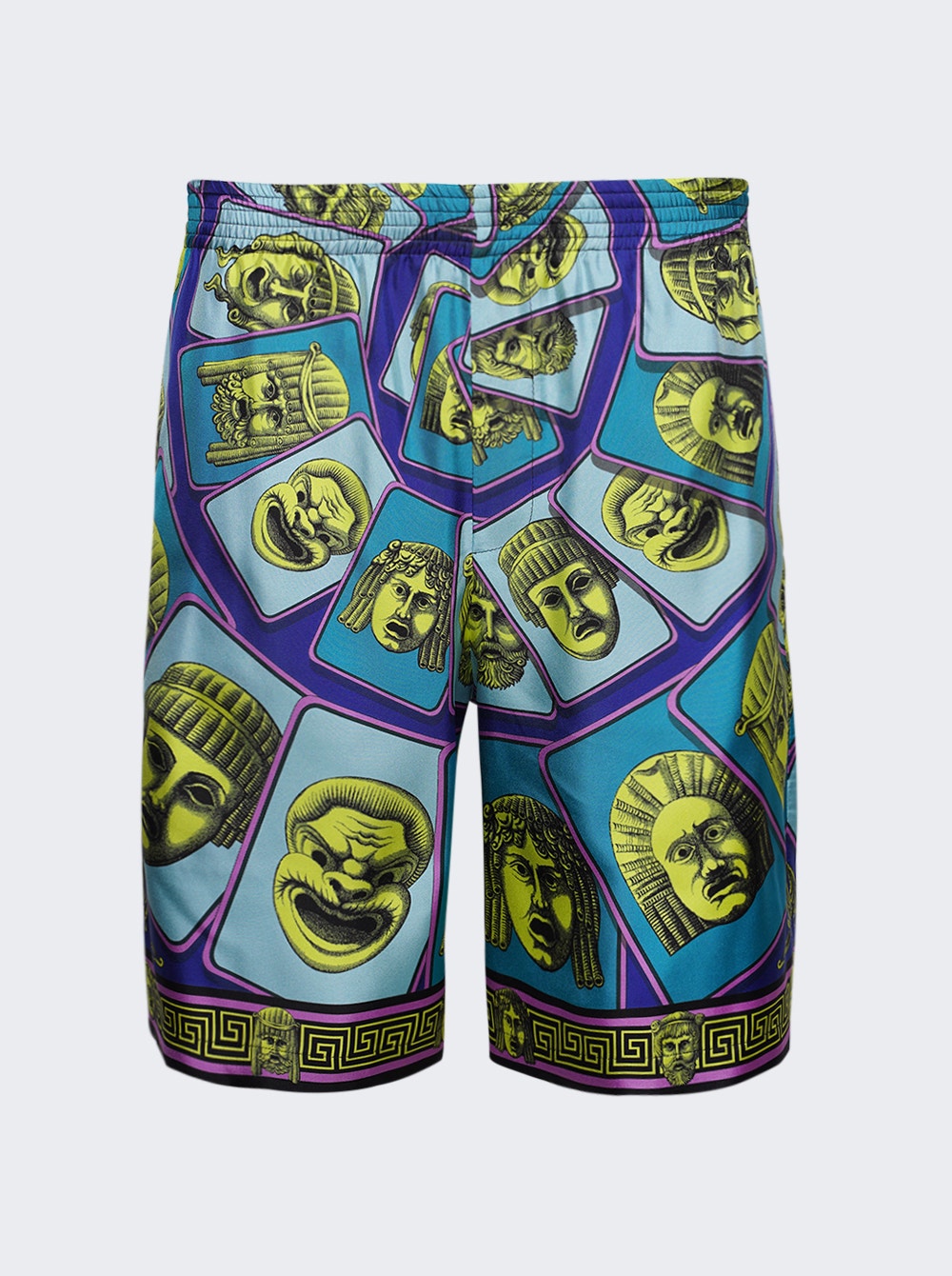 Twill Seide Mask Shorts mit Muster