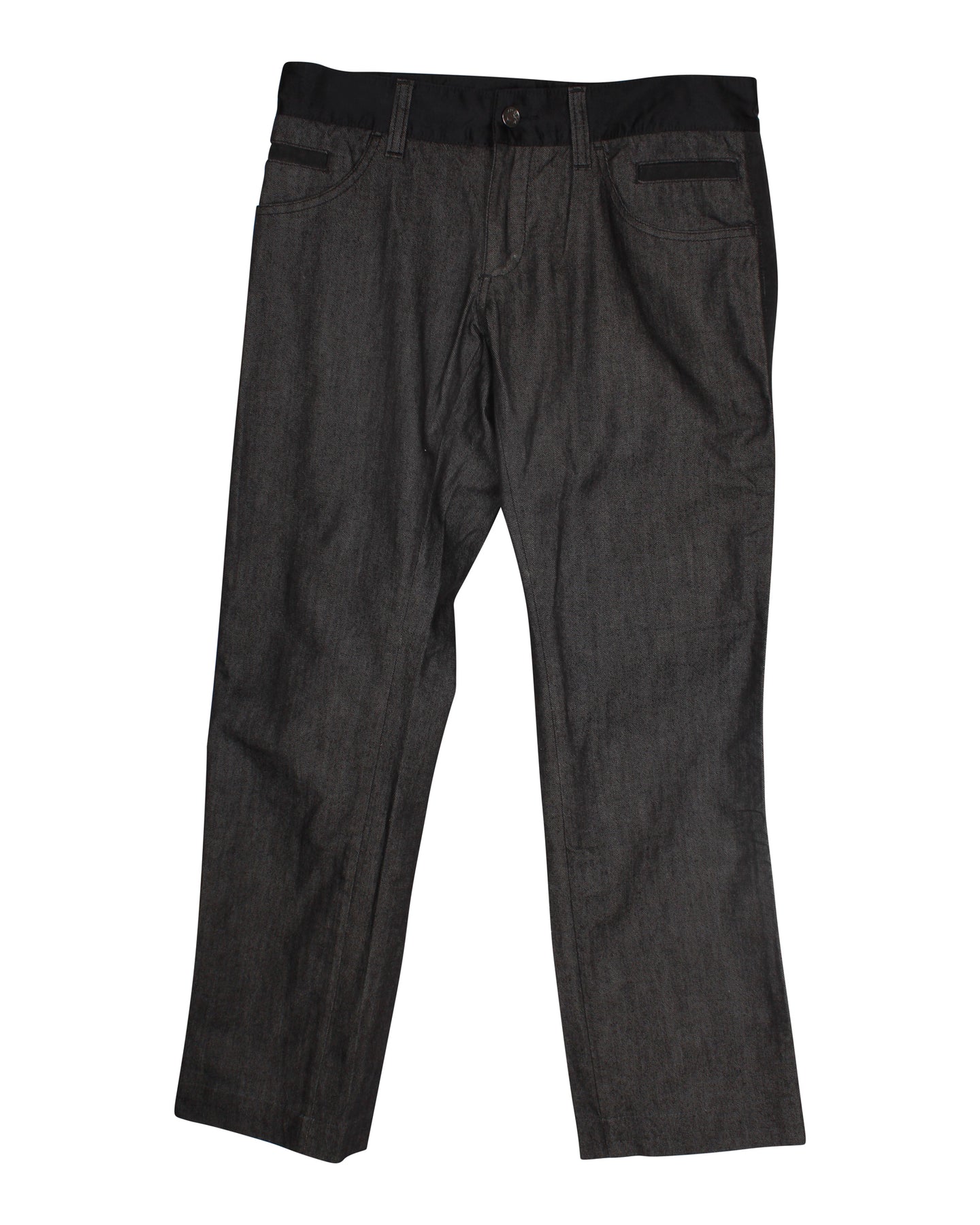 Dolce & Gabbana Straight Jeans aus schwarzer Baumwolle
