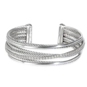 David Yurman Crossover Armband in Sterling Silber 0.65 CTW