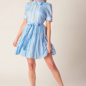 STARLIT SKIES gewebtes Minikleid
