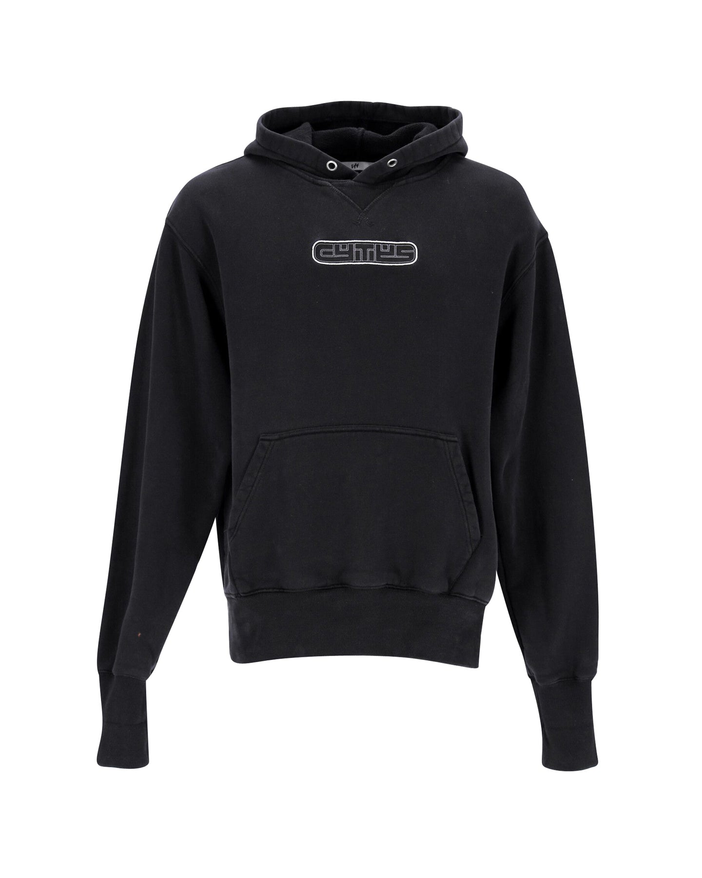 Eytys Lewis Logo-Patch Kapuzenpullover aus schwarzer Bio-Baumwolle