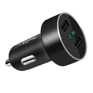 15W / 3.1A Dual USB Autoladegerät Adapter - Schnelles Aufladen aus Aluminiumlegierung für iPhone XR XS & Tablet PC
