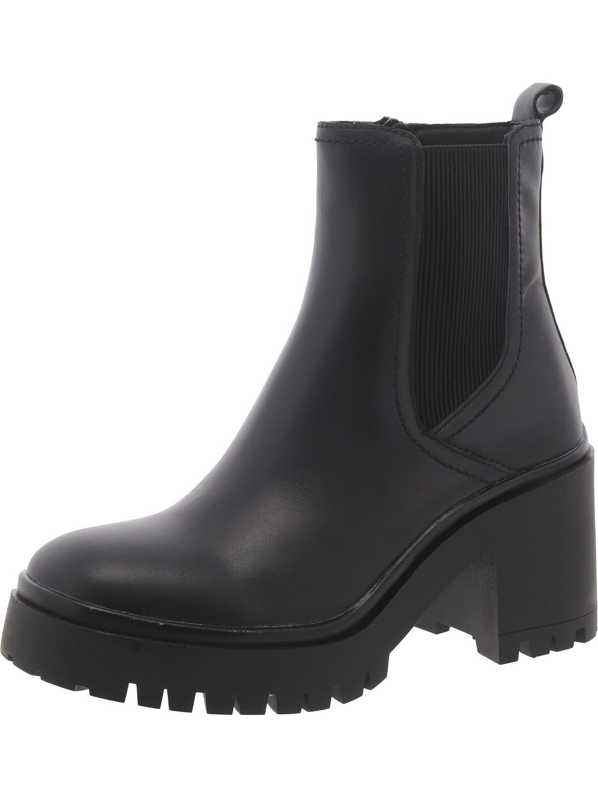 Damen Leder geschmiert Sohle Stiefeletten