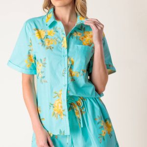 TREASURED TIMES gewebte Top und kurze Set