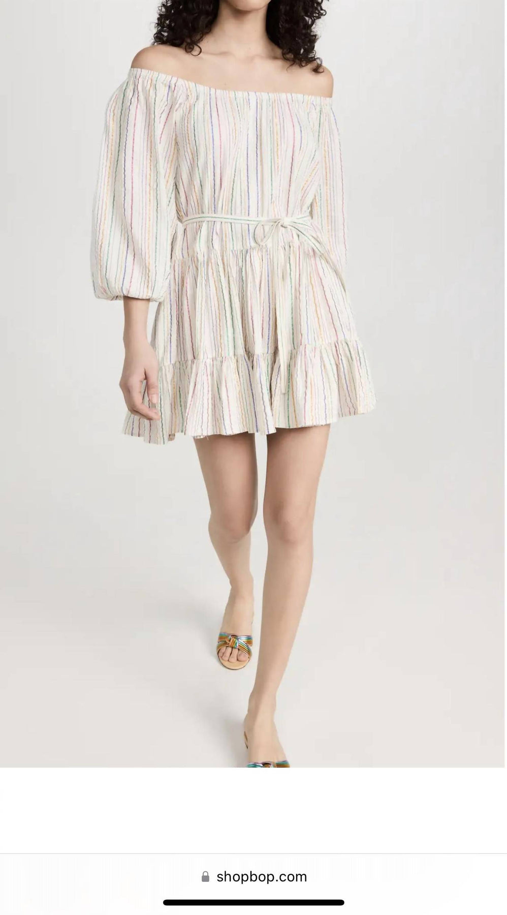 Tilton Tiered Mini in Lurex Streifen