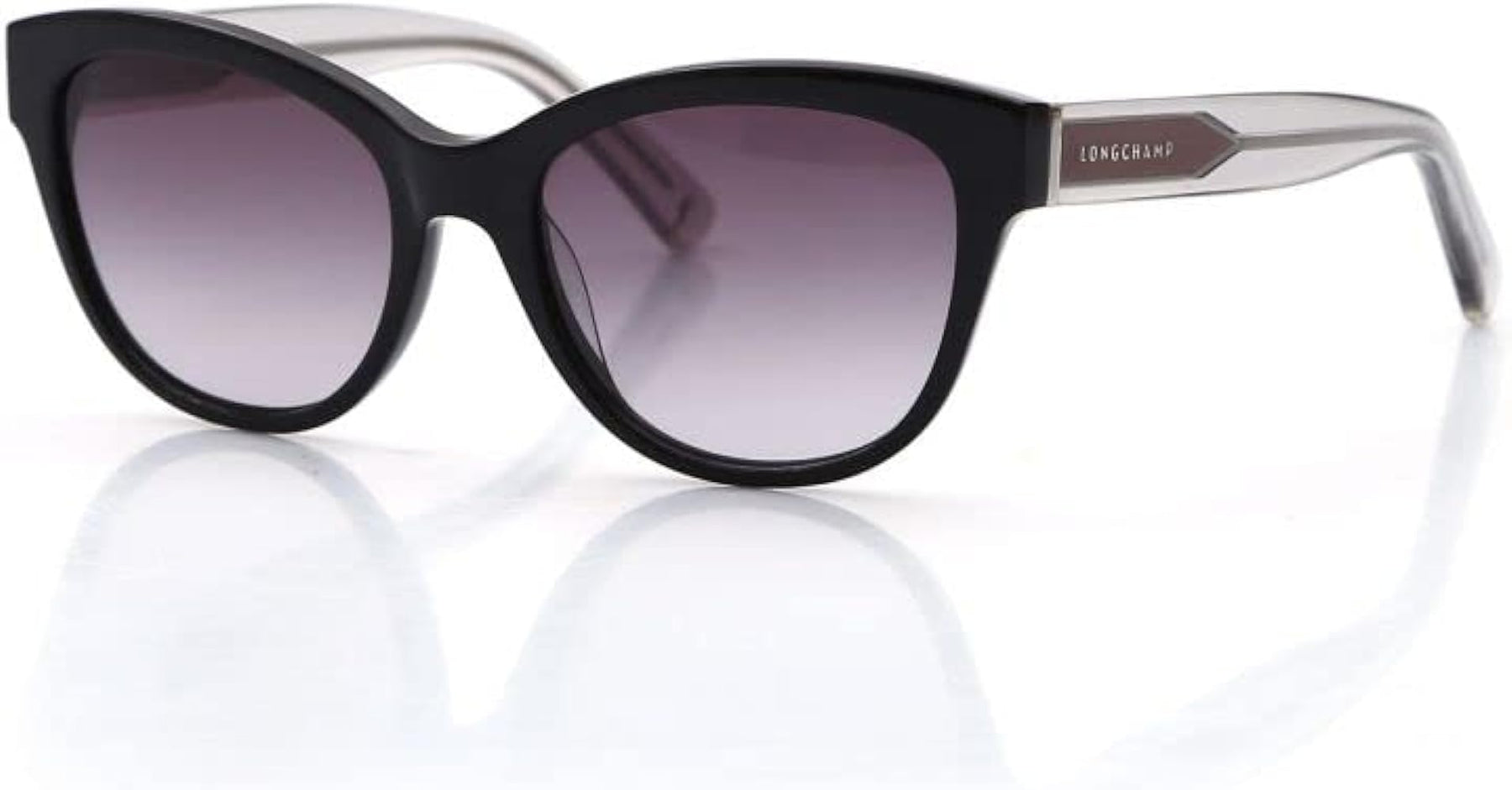 Longchamp 54mm schwarze Sonnenbrille für Damen