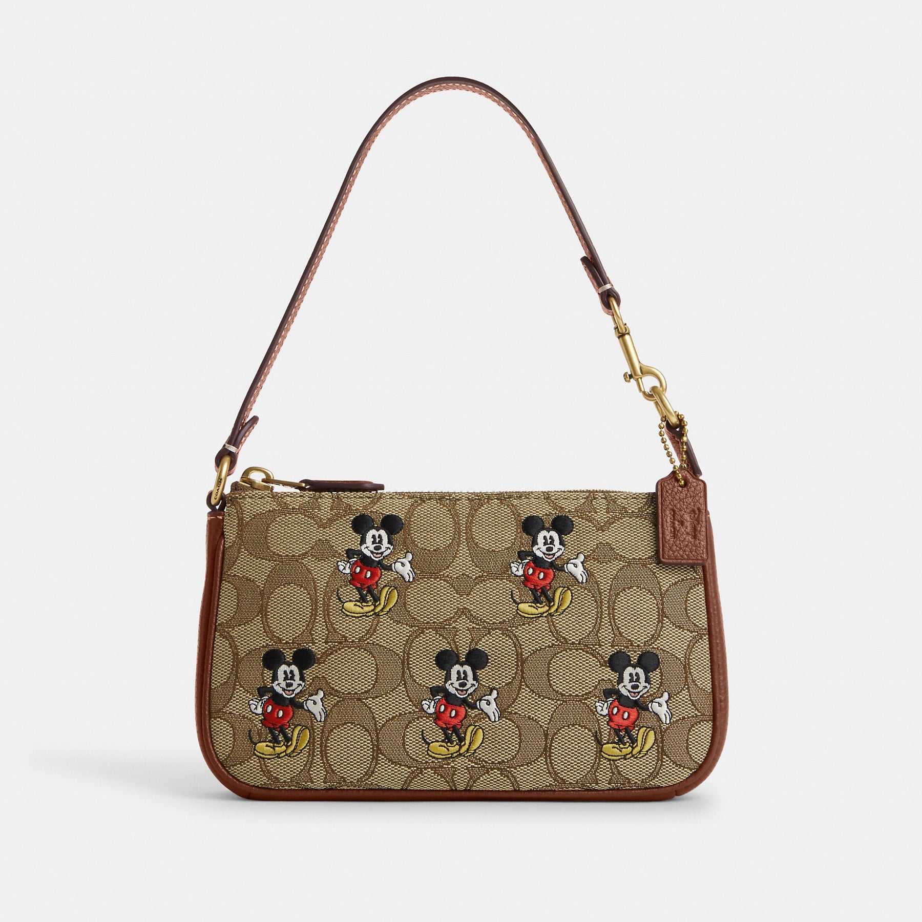 Coach Outlet Disney X Coach Nolita 19 In Signature Jacquard mit Mickey Mouse Muster