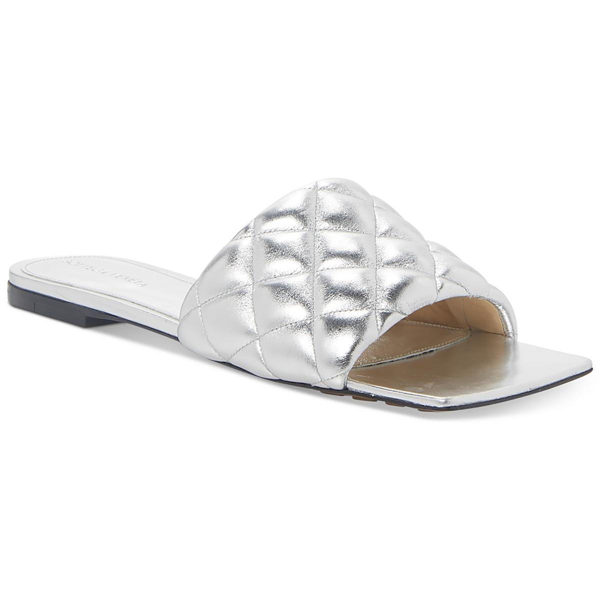 Leder Slip auf Slide Sandalen