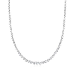 Ross-Simons Abgestufte Lab-Grown Diamant Tennis Halskette in 14kt Weißgold