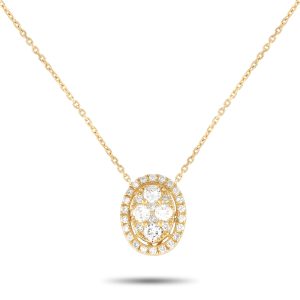LB Exclusive 18K Gelbgold 0,85ct Diamant Halskette ank-14939-y