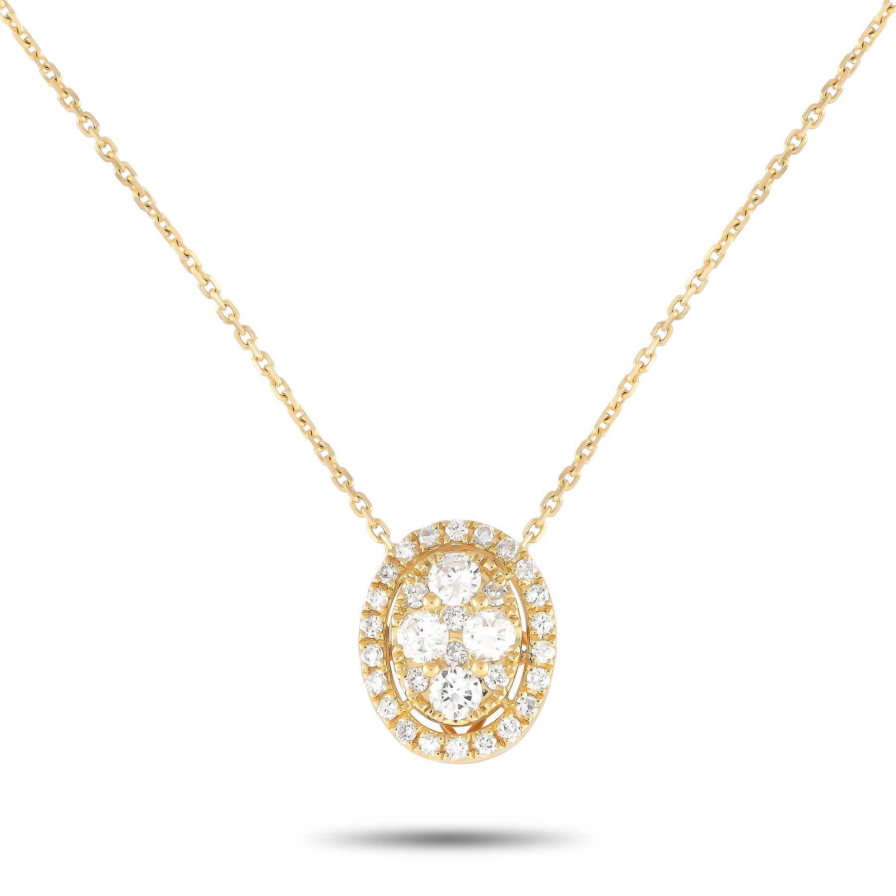 LB Exclusive 18K Gelbgold 0.85ct Diamant Halskette ANK-14939 Y