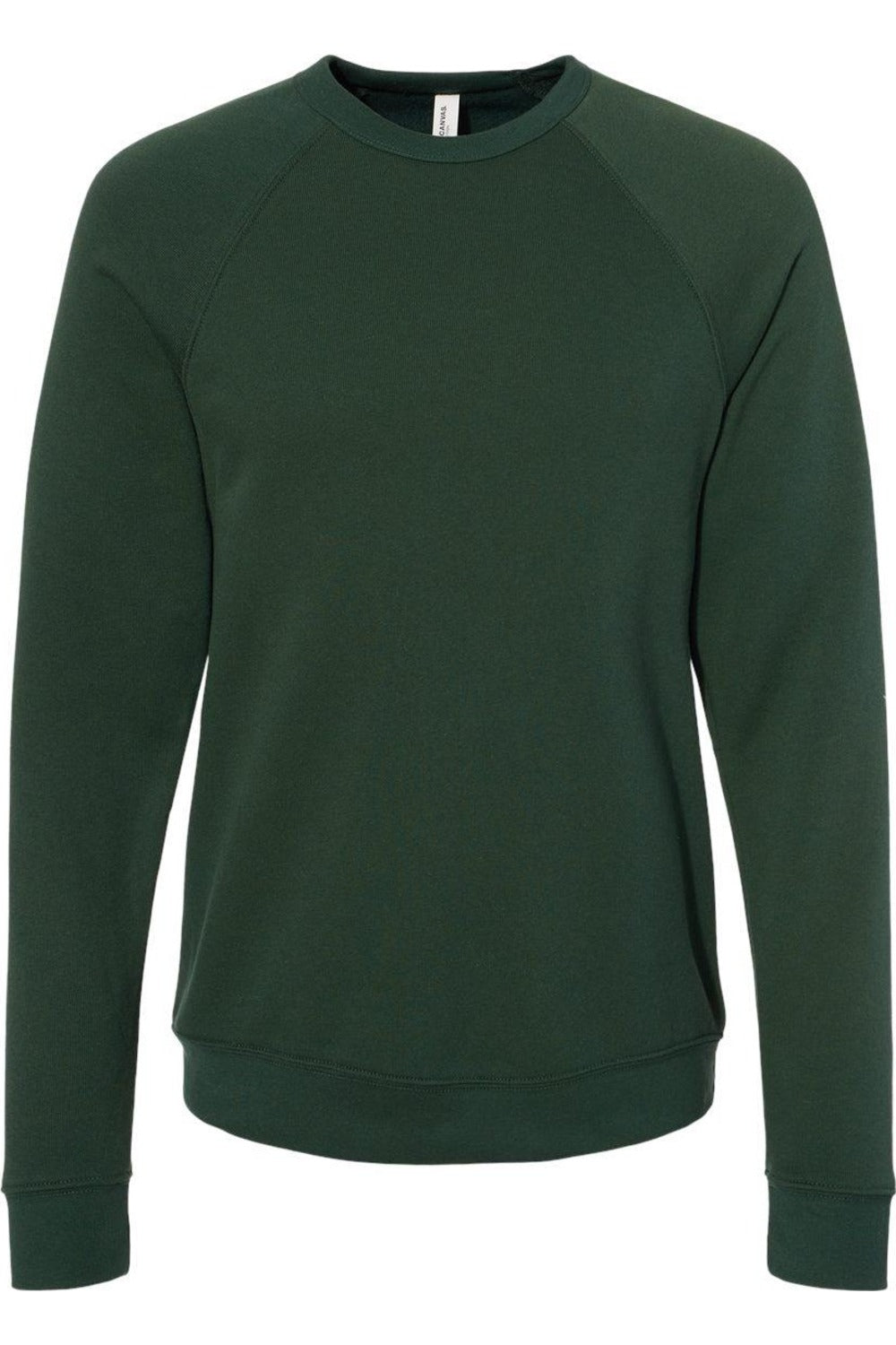 BELLA + CANVAS Sponge Fleece Raglan Sweatshirt mit Rundhalsausschnitt