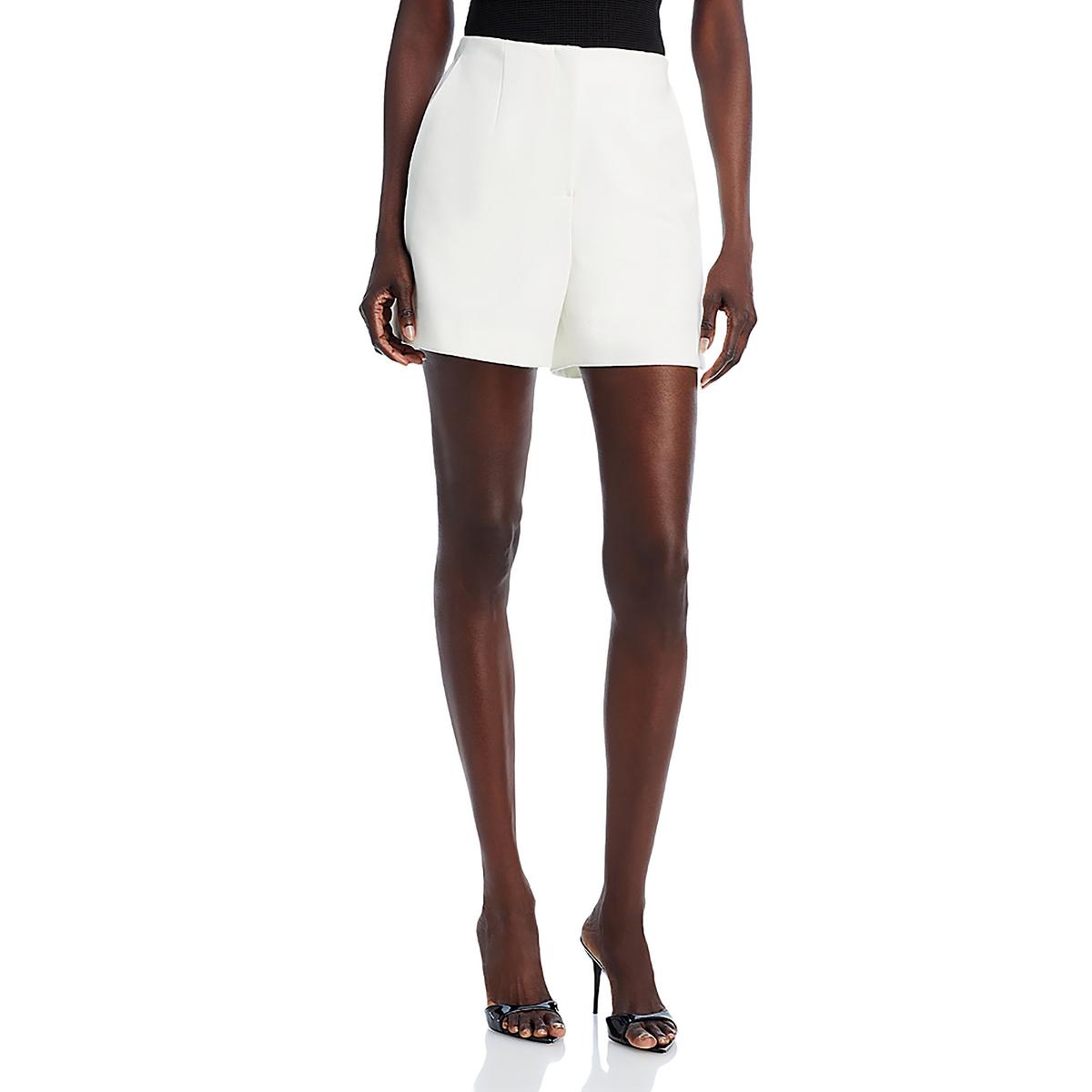 Lässige Shorts aus elastischen Kunstledertaschen