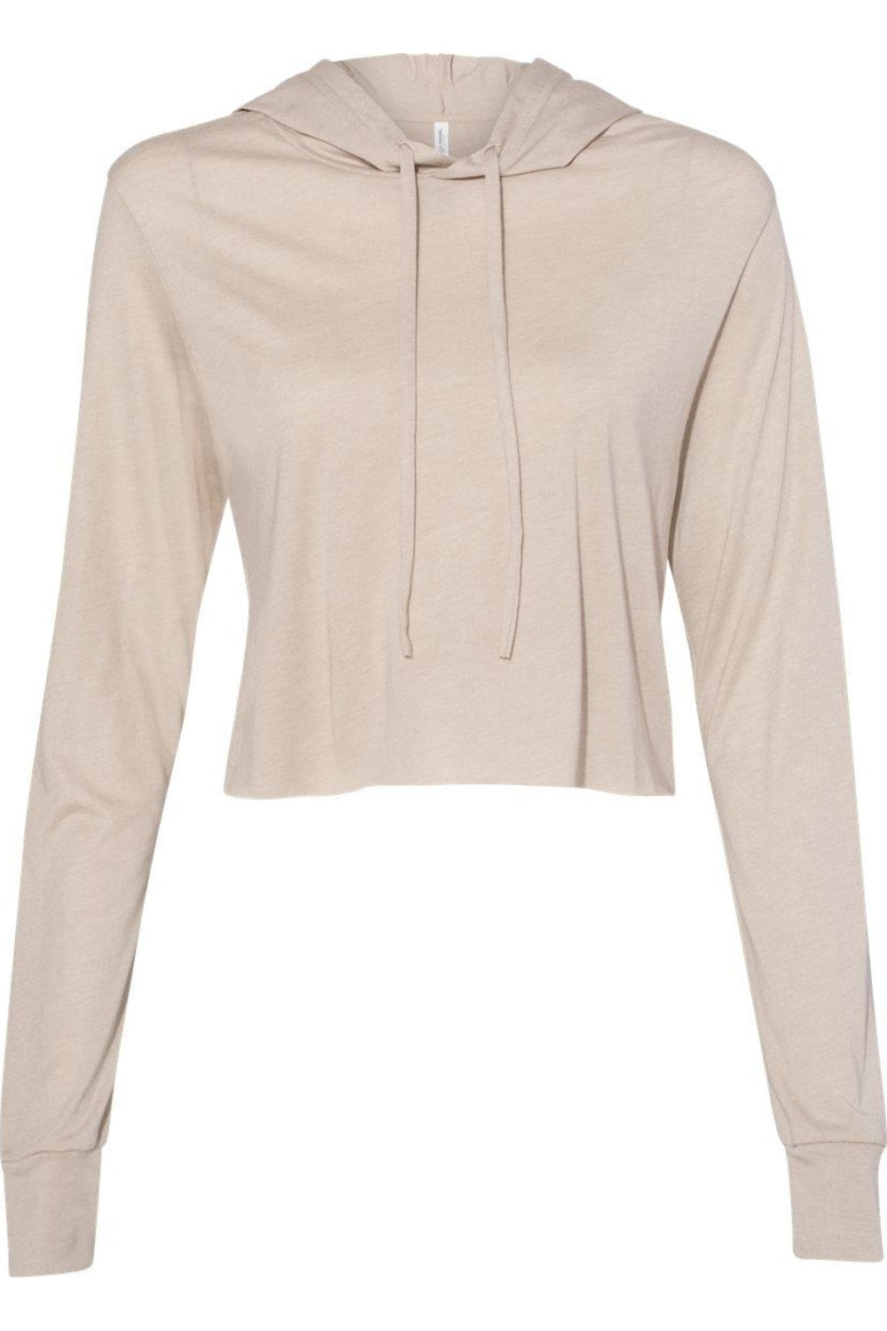 BELLA + CANVAS Damen Triblend Crop Langarm-Kapuzenpullover
