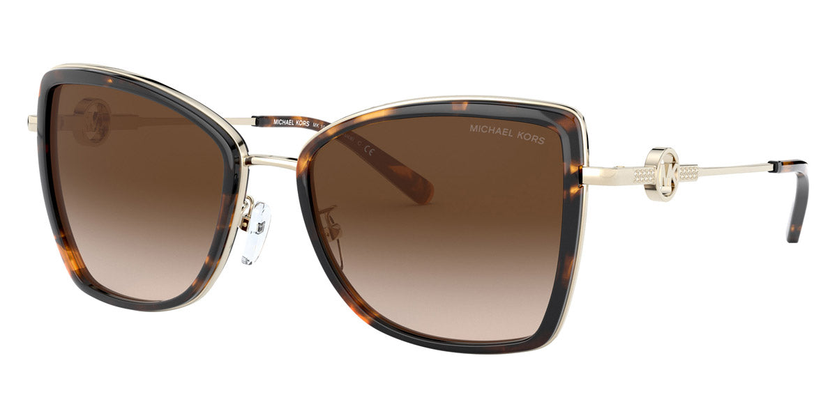 Michael Kors Damen 55mm Schwarz und Hellgold Sonnenbrille