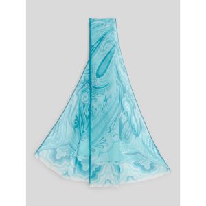 Einfarbiger Paisley Wave Schal