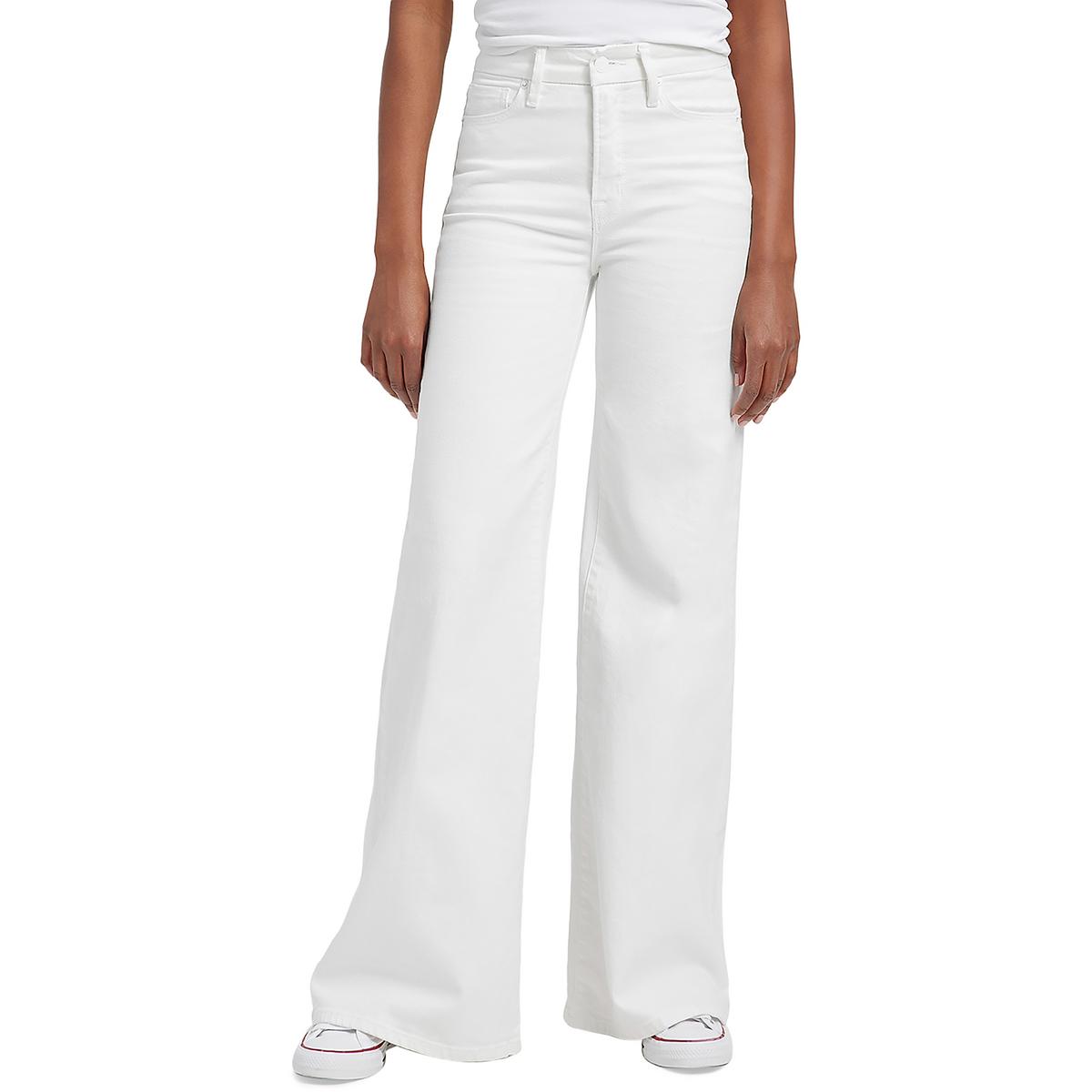 Schwarze Jeans mit weitem Bein
