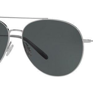 Oliver Peoples Herren 62mm Silber Sonnenbrille