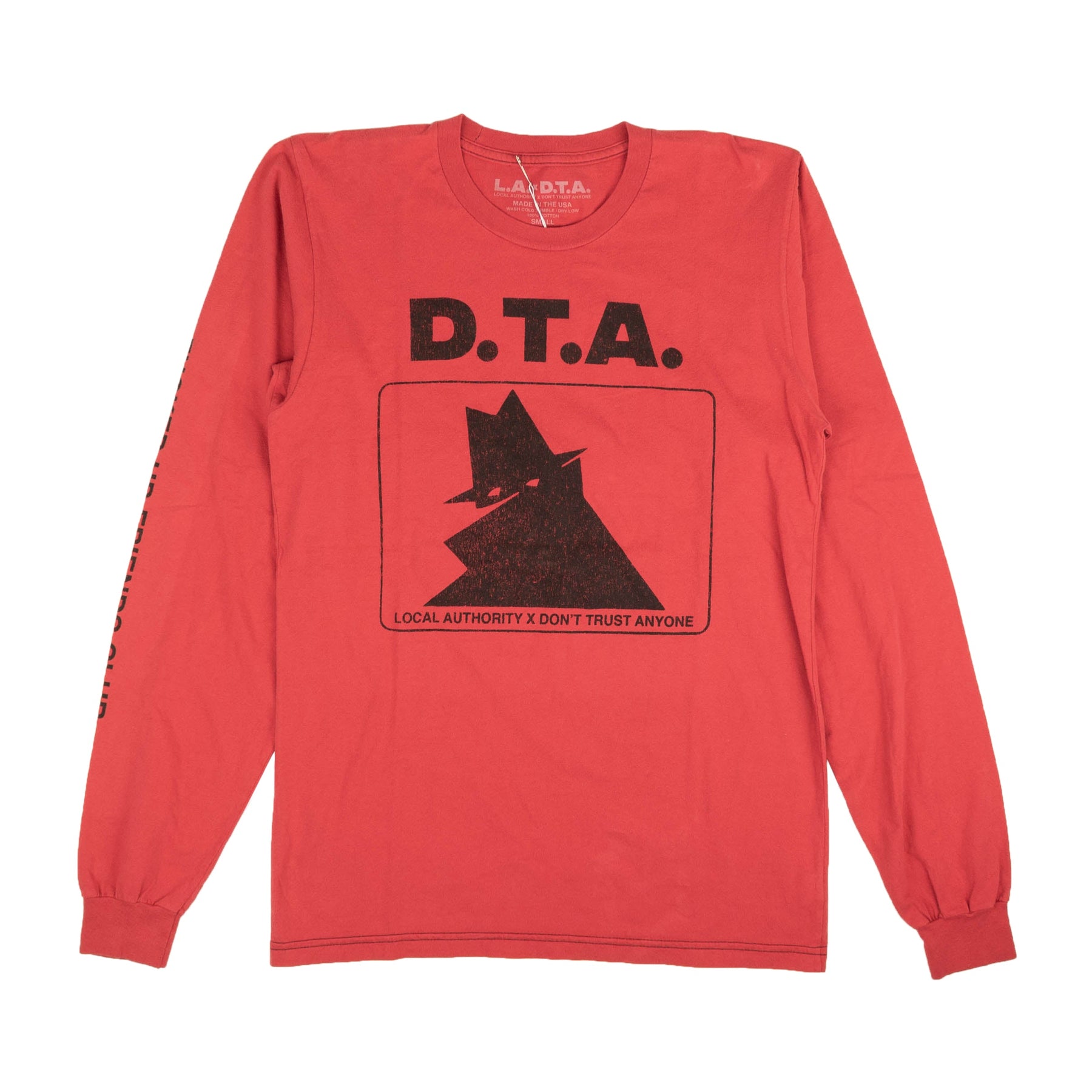 Local Authority X Don’t Trust Anyone Crooke Langarm-T-Shirt – Rot