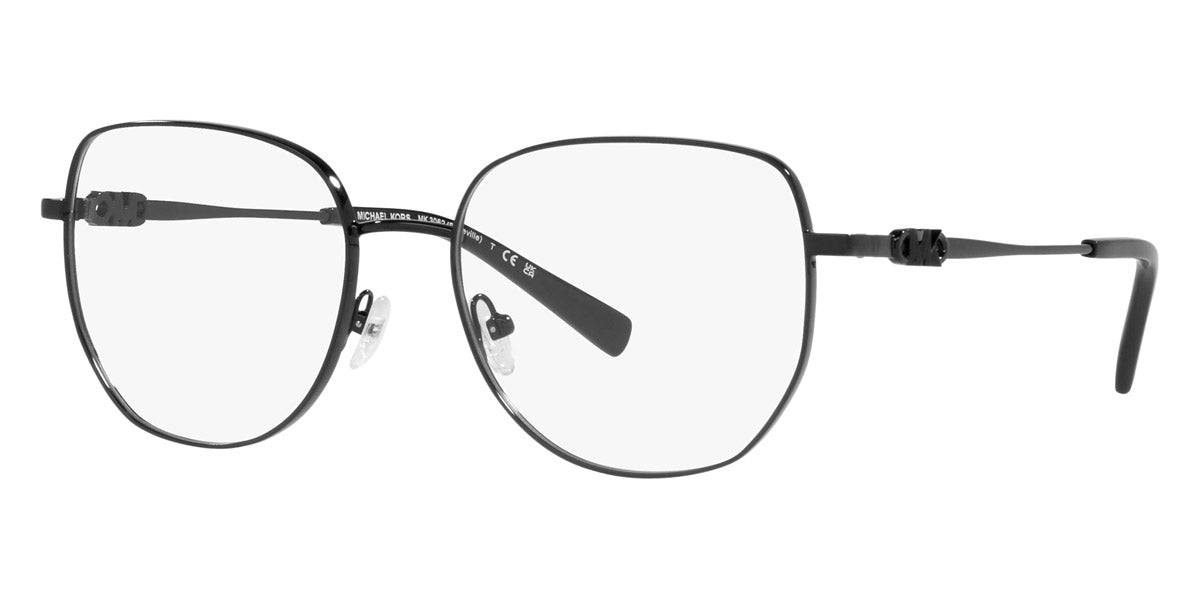Michael Kors Damen 56mm glänzende schwarze Optik