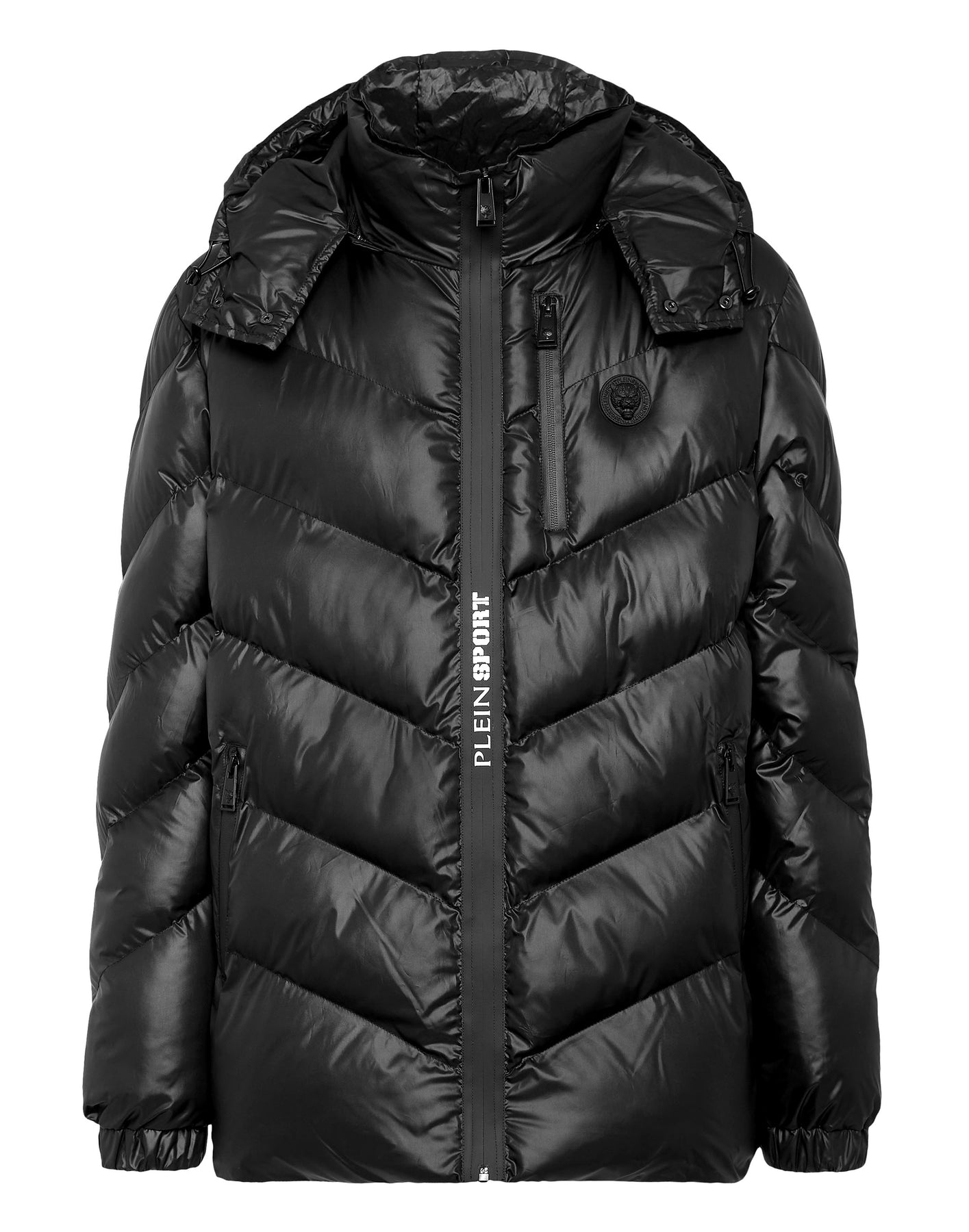 Nylon Puffer Jacke Tiger