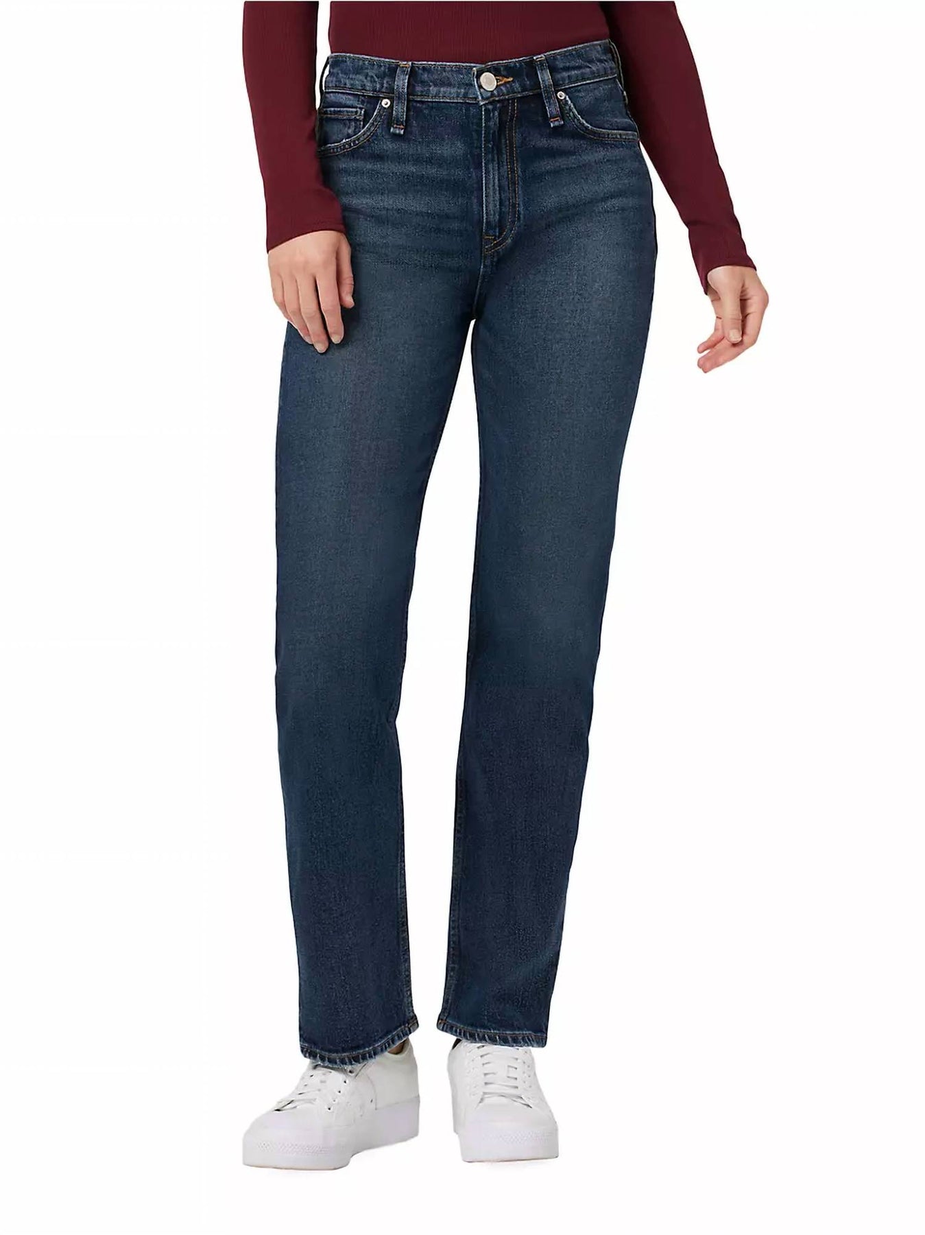 Remi hoher Bund Straight Jeans im Gelände