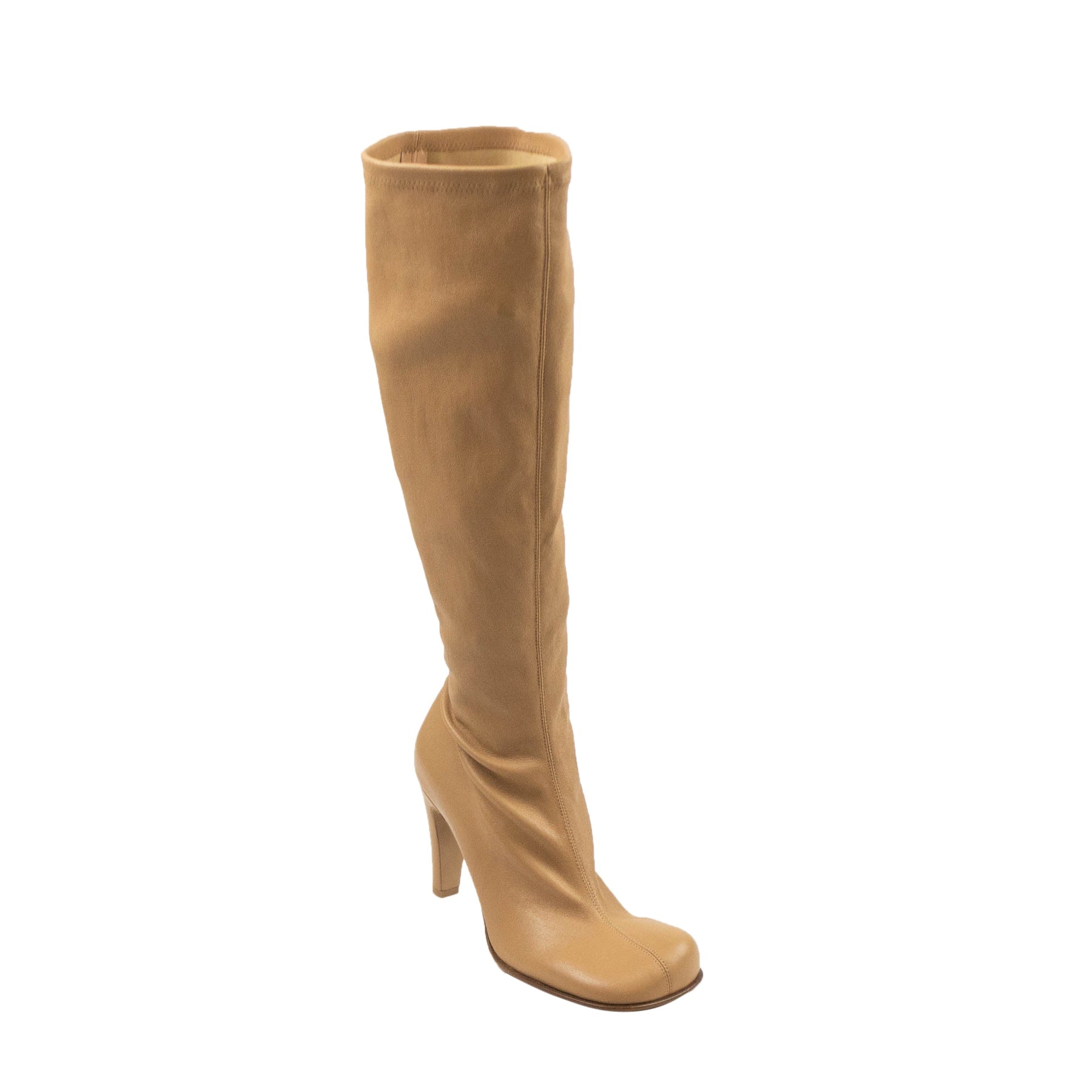 Bottega Veneta Cocktail-Stretch-Nappastiefel – Kamelbraun