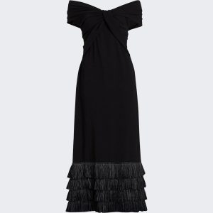 The kleine schwarze Fransen Knöchel Kleid