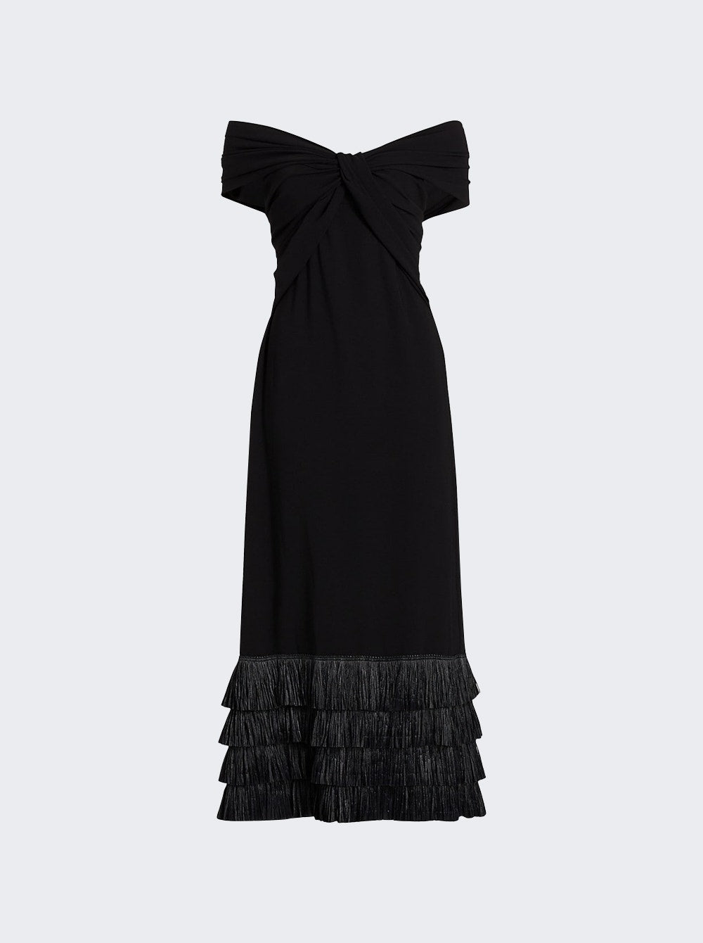 Das kleine schwarze gefranste Knöchel Kleid