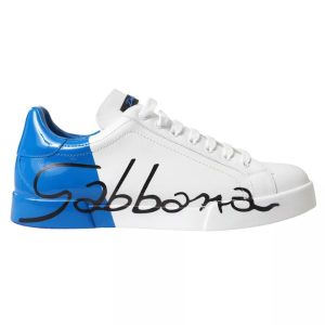 Dolce & Gabbana Leder-Logo-Low-Top-Sneaker Herrenschuhe (Gebraucht)