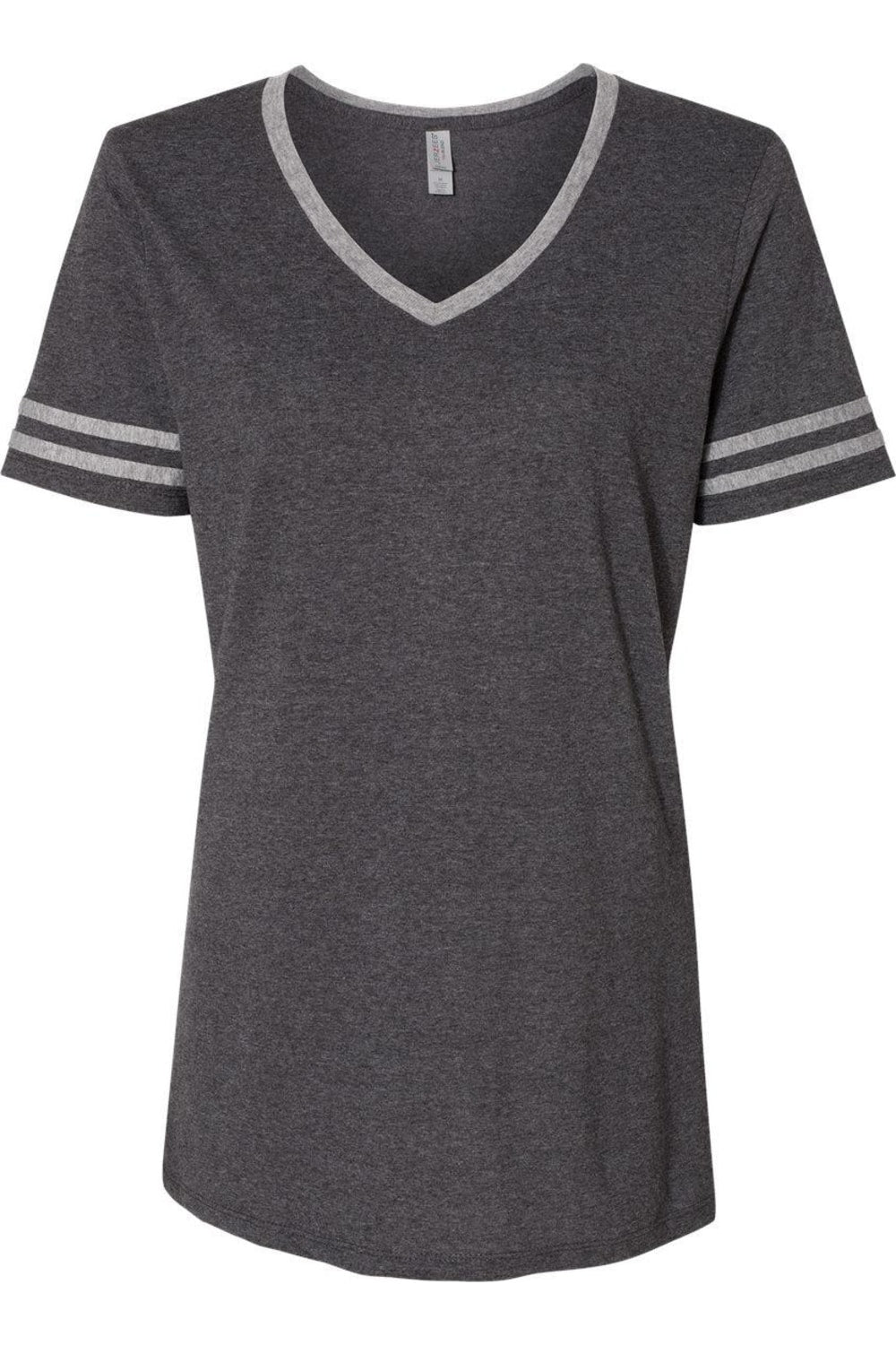 JERZEES Damen Varsity Triblend V-Ausschnitt T-Shirt