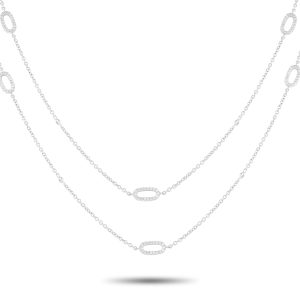 LB Exclusive 18K Weißgold 1,75ct Diamant Halskette Ank-16804