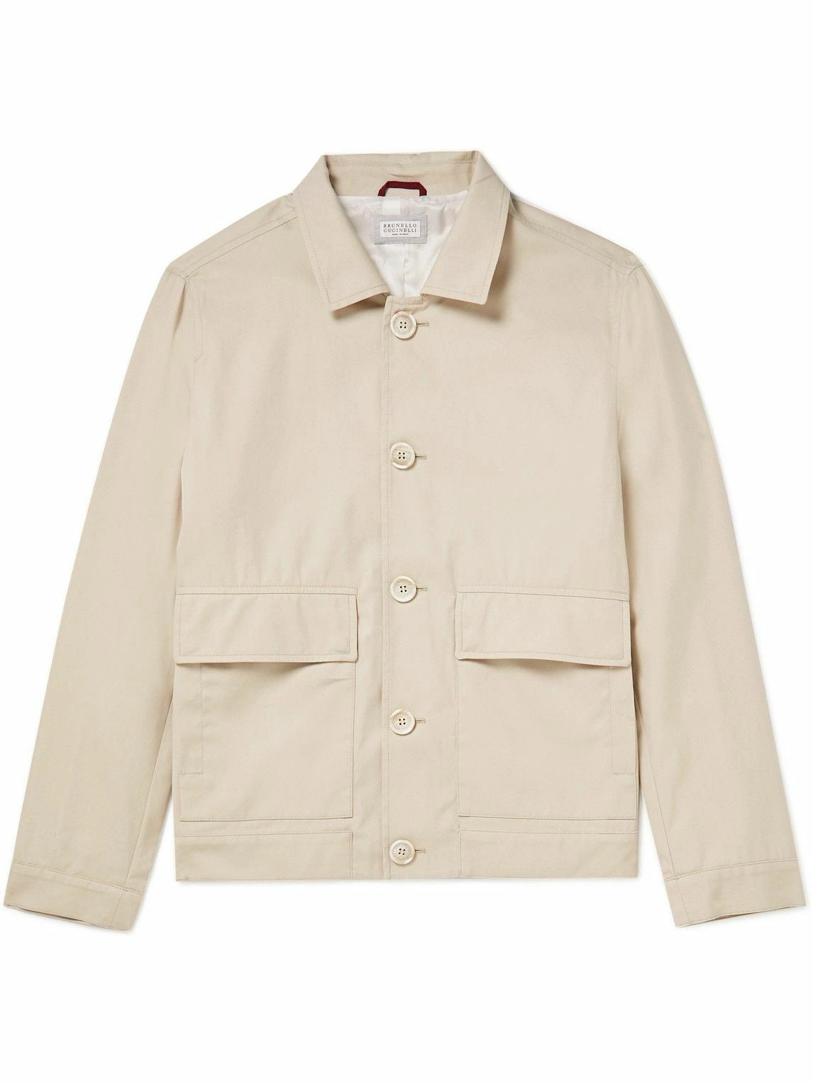 Brunello Cucinelli Neu Herren Beige Leichte Oberbekleidung Jacke