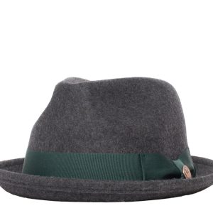 Goorin Bros Charlestowne Wolle Schwein Kuchen Fedora hat anthrazit 100-0123-cha