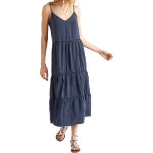 Gestuftes Sommerkleid mit verstellbaren Spaghettiträgern