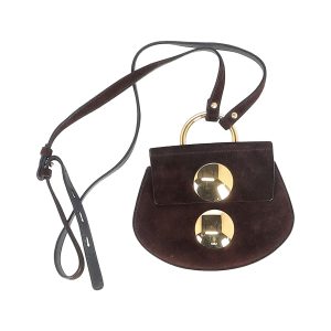 Chloé Mini Faye Umhängetasche aus braunem Wildleder