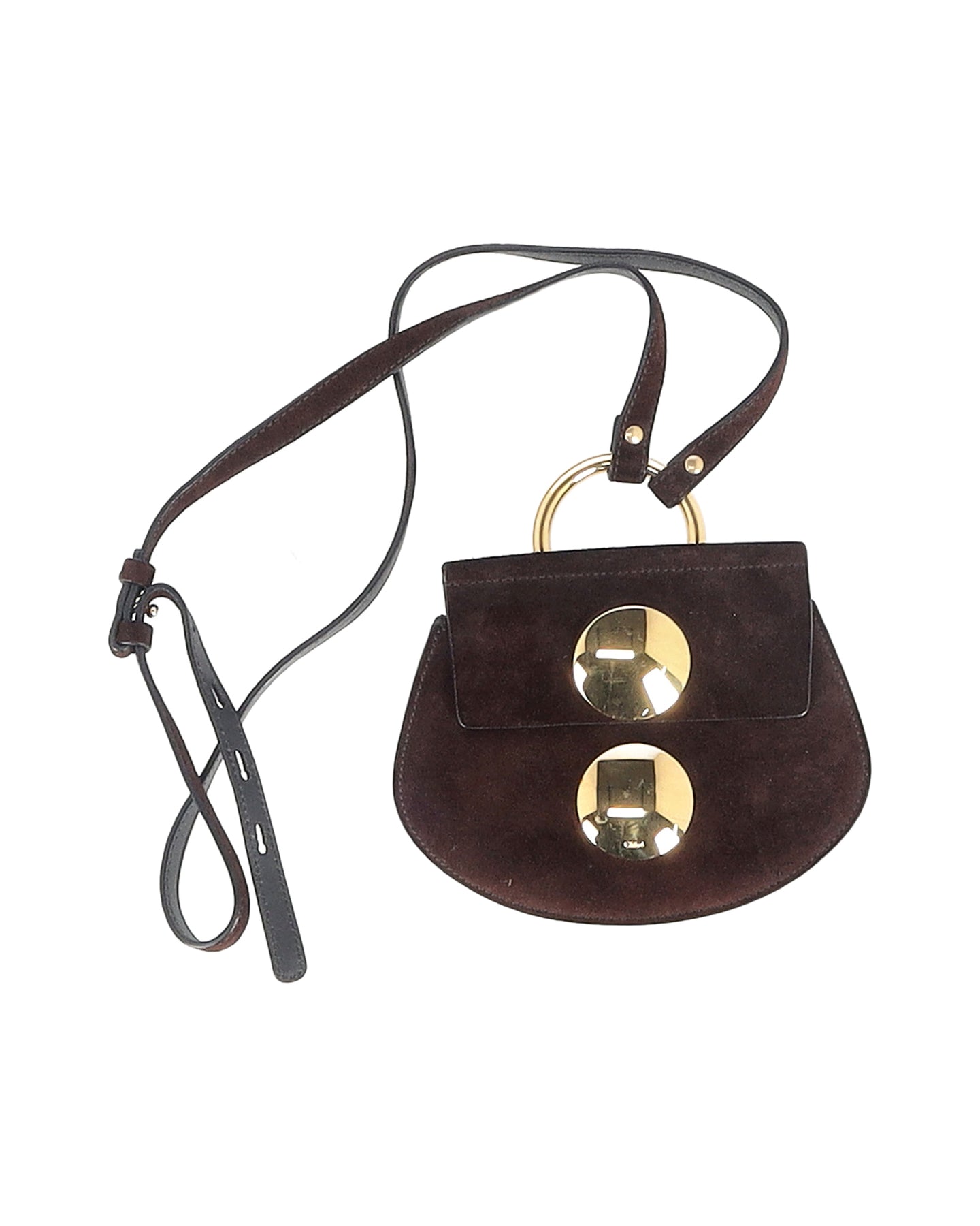 Chloé Mini Faye Umhängetasche aus braunem Wildleder