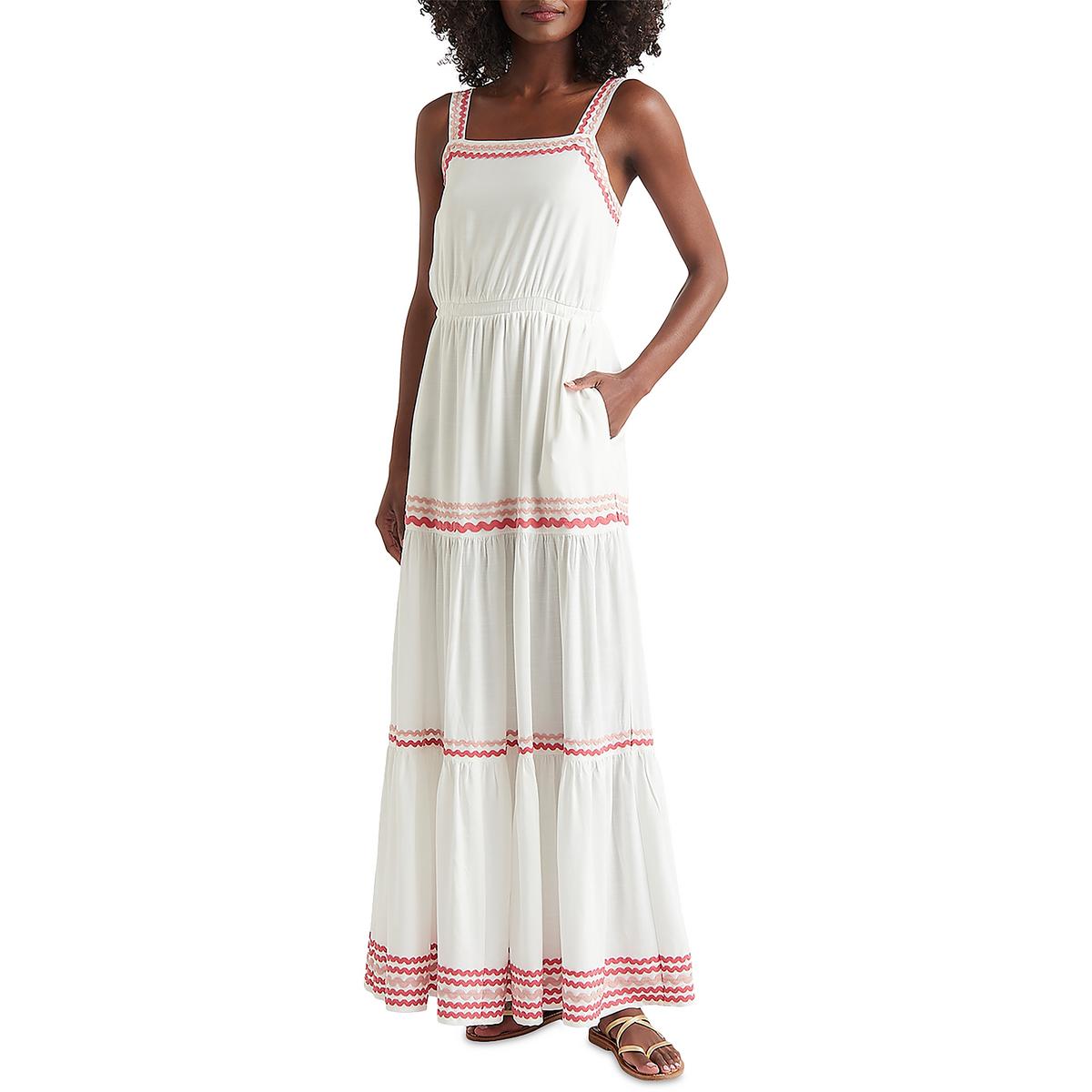 Riviera Rick Rack Besatz Elastic Maxi Kleid
