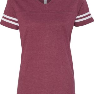 LAT Damen Fußball V-Ausschnitt Fein Jersey T-Shirt